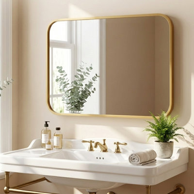 Miroir mural en métal
