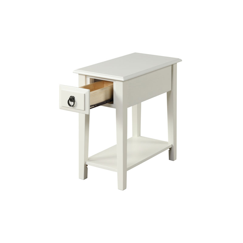 Table d'appoint à finition blanche