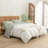 BESTOUCH Sheet Set 100% Washed Cotton Linen Feel Lightweight-115162032-115162023