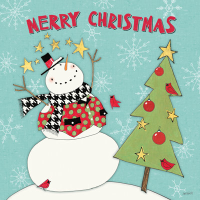 Snowman Sentiments IV - Wrapped Canvas Print