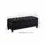 Banc de rangement polyvalent capitonné avec pieds robustes en bois pour la maison