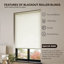 Indoor Blackout Trimmable Roller Blind – Custom Fit Window Shade with Light Control & Privacy-1248794661-1248794666