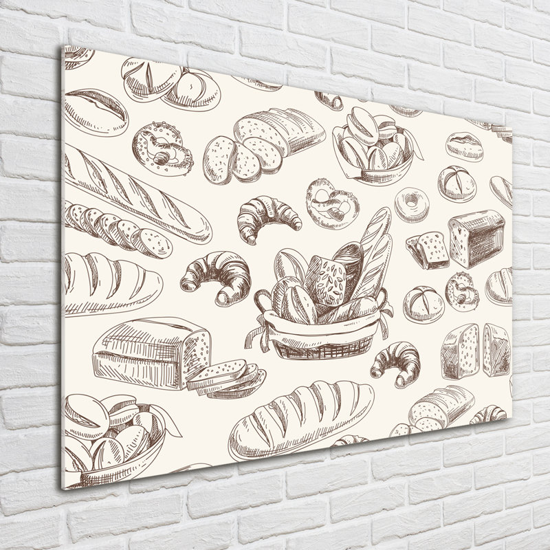 Bread - No Frame Print on Glass