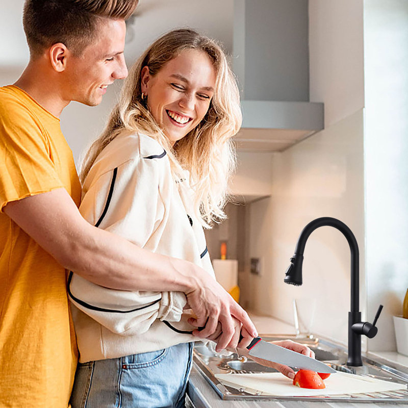 KIKO HOME Pull Down Kitchen Faucet