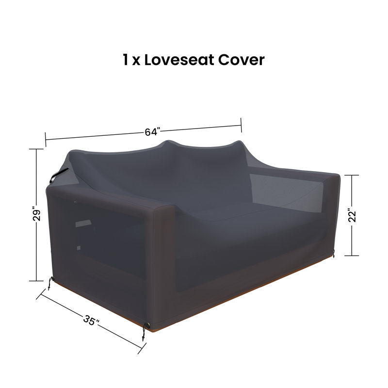 Gazel 63'' Wide Teak Loveseat Cover