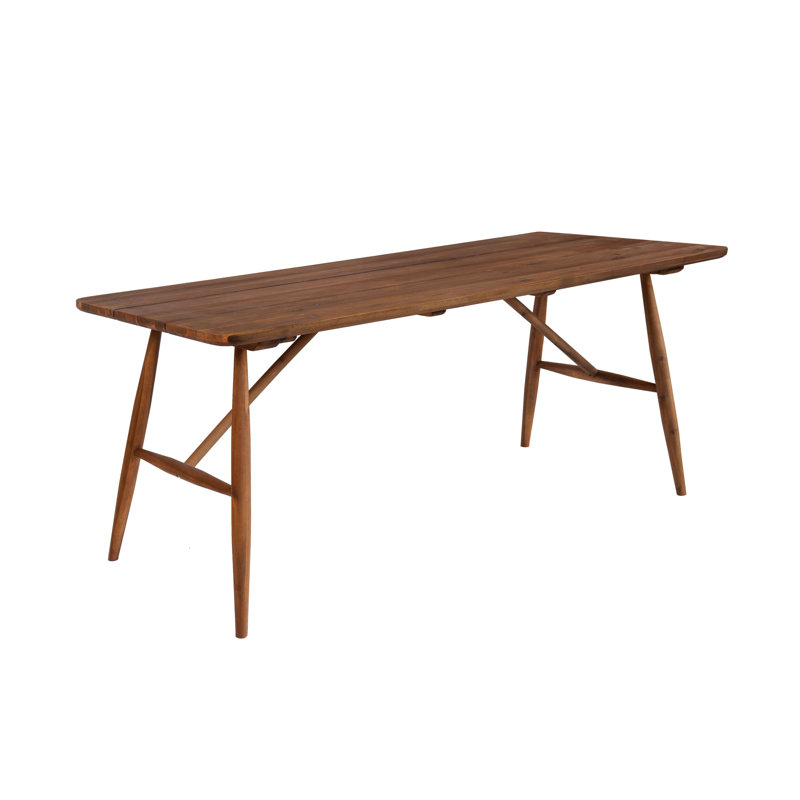 Marwo Rectangular Teak Extendable Outdoor Dining Table , 75'' in. W 32'' in. D