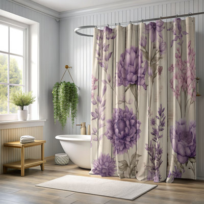 Lavender Moments - Rideau de douche Premium