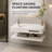 36" x 19" V-Shaped Stone Resin Sink with Double-Layer Open Shelf, Wall-Mounted Floating Bathroom Vanity with P-Trap-95031686