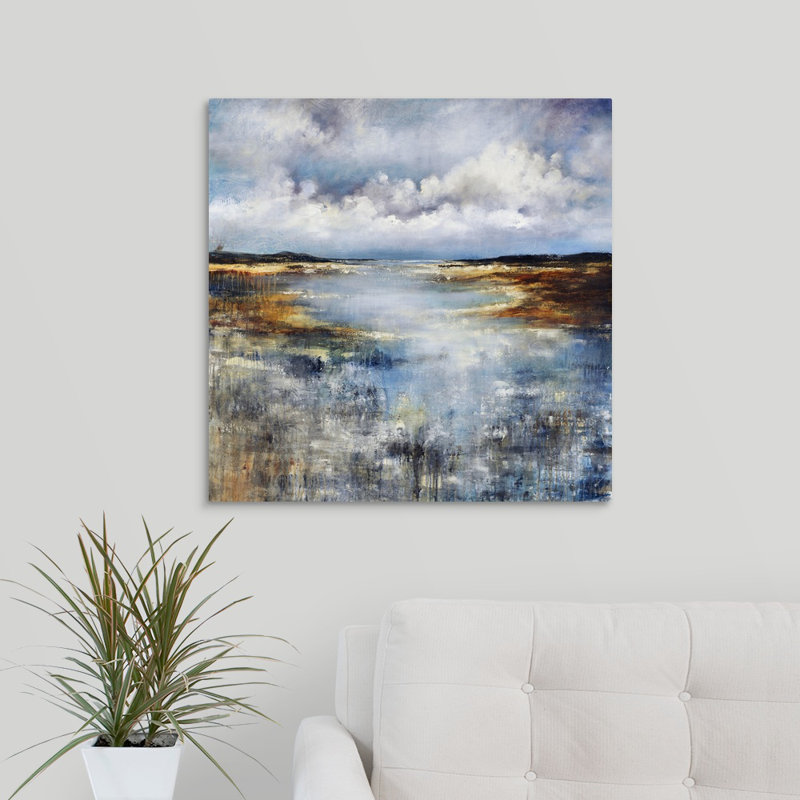 « calme stillation », peinture sur toile, Toile tendue, H 24 po x l 24 po x p 1,25 po