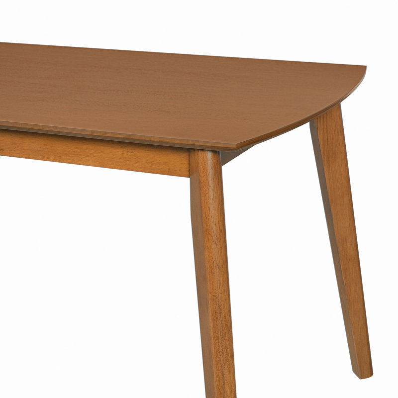 Mid Century Modern Dining Table, Solid Wood Kitchen & Dining Room Table for 4, Minimalist Table for Dining Room, Rectangular Dinette Table, Easy Assembly