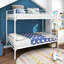 Lit superposé Twintwin avec structure en métal - blanc. Gain de place. Pas de bruit, sans bruit. Inclus. Sous le rangement pour les vêtements et stable efficace. Bruit, construction robuste. Accès. Extra