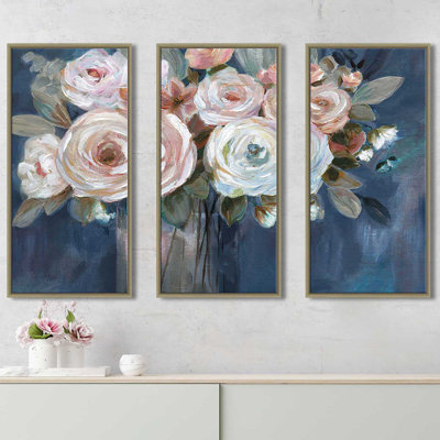 «Midnight Mood» par Nan, impression sur toile flottante 3 pièces