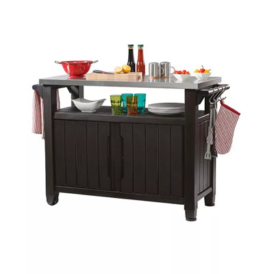 Rectangular Metal Outdoor Buffet & Console Table