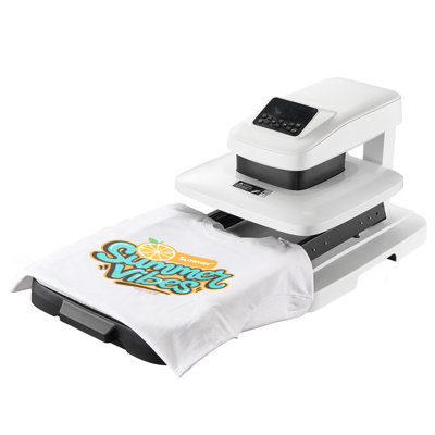 Auto Heat Press Machine T-Shirt Press Machine 15 X 15 In Heat Plate White
