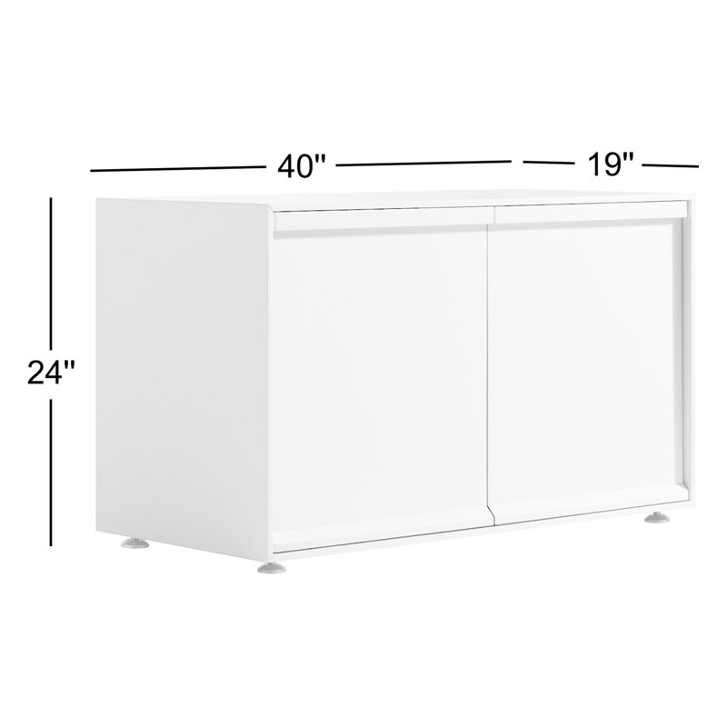 Superchoice 2 Door Credenza , Gray Green