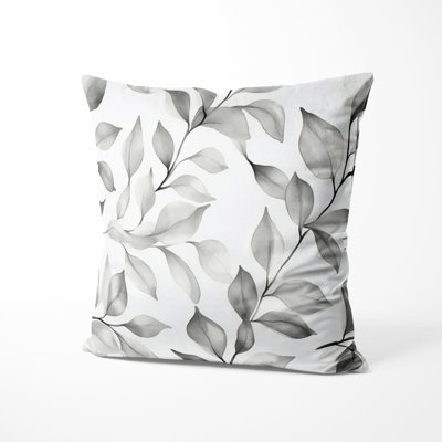 Floral Throw Pillow - Country Farmhouse Stone Petal Printed Cushion