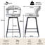 Swivel Upholstered Bar Stool with Iron Frame-1544208729