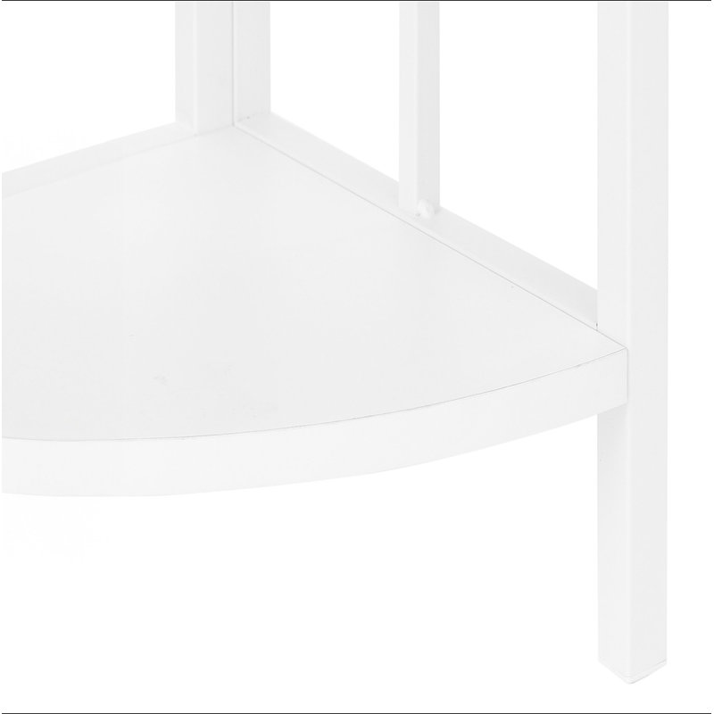 Bibliothèque, bibliothèque, étagère, d'angle, 4 niveaux, h 62 po, bureau, chambre à coucher, Blanc