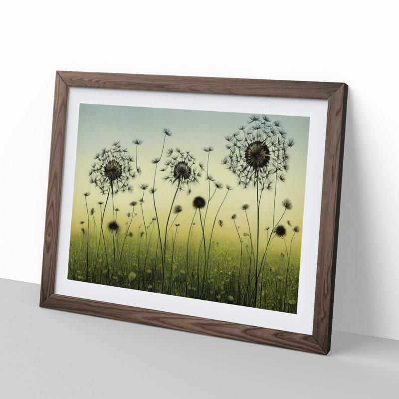 Dandelion Field Vol.3 - Framed Print, 34cm H x 46cm W x 2cm D, Walnut