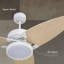 Light Pro 52 po Ventilateur de plafond intelligent DEL blanc avec télécommande