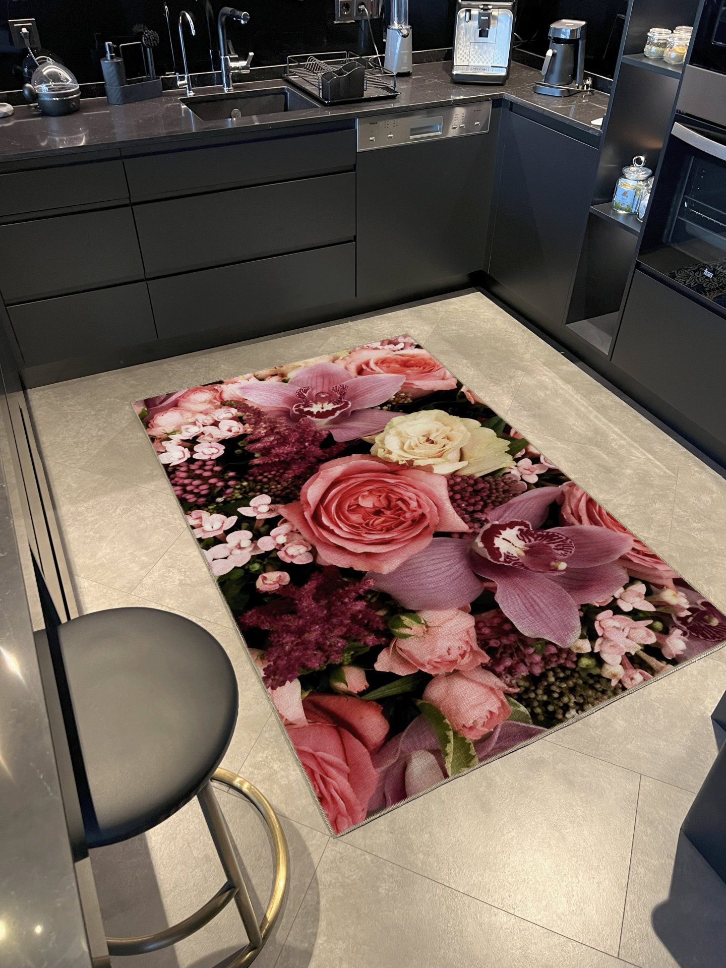 Hokku Designs Purple-Pink Themed Rose and Flower Patterned Creative ...