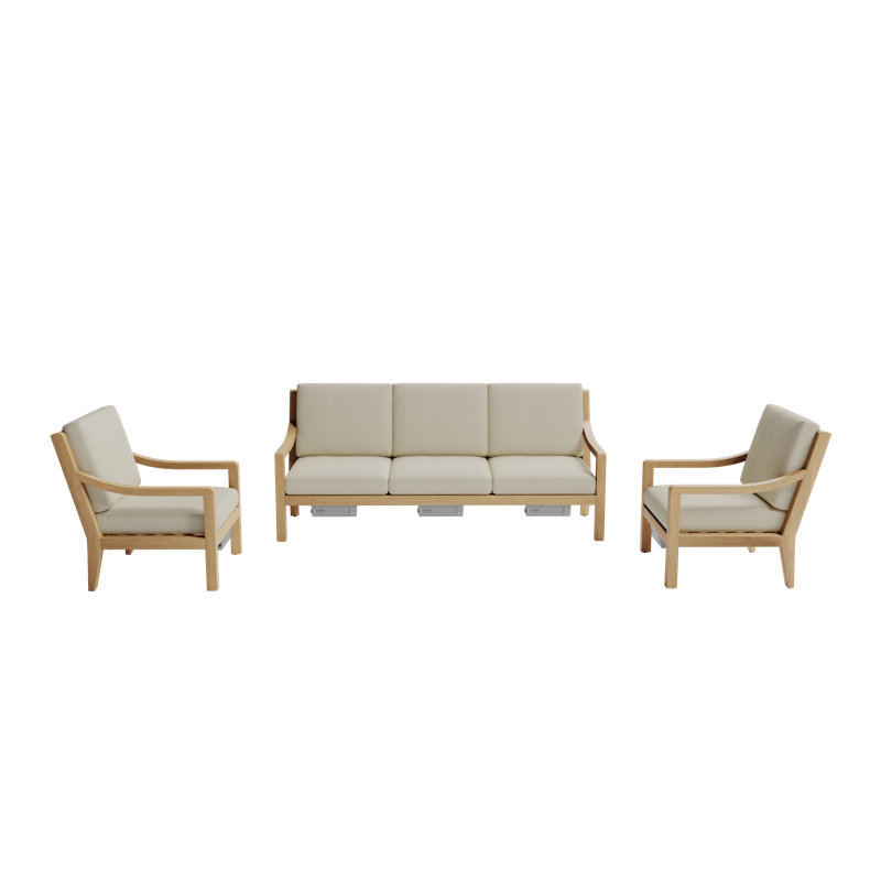Solerno Heated Sofa Set, Eggshell