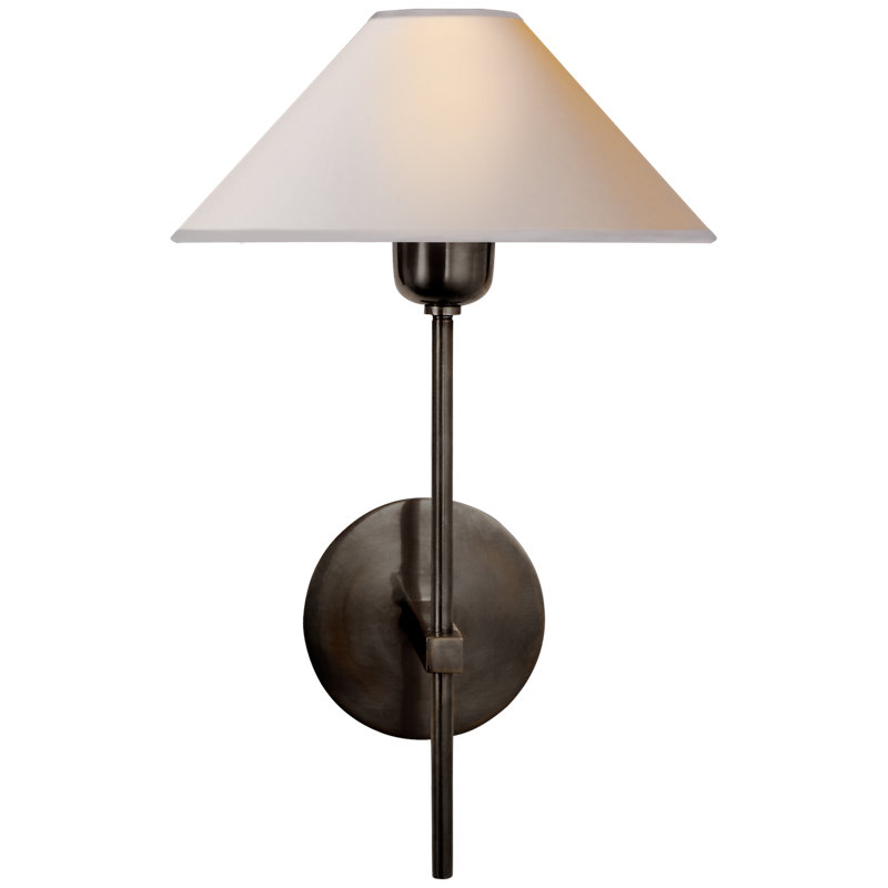 J. Randall Powers Hackney Single Sconce, Bronze, Fabric