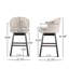 Tabouret tournant à 360 degrés avec garniture cloutée, beige