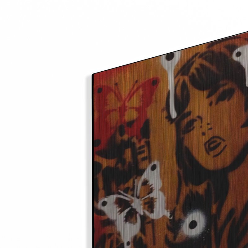 «Bamboo» par Abstract Graffiti, art mural, H 16 po x l 12 po
