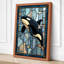 Stained Glass Orca Geometric - Wrapped Canvas-175726723-175726747