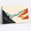 Impression sur toile, "Canyon River" avec vagues bleu sarcelle et falaises oranges-1061369961
