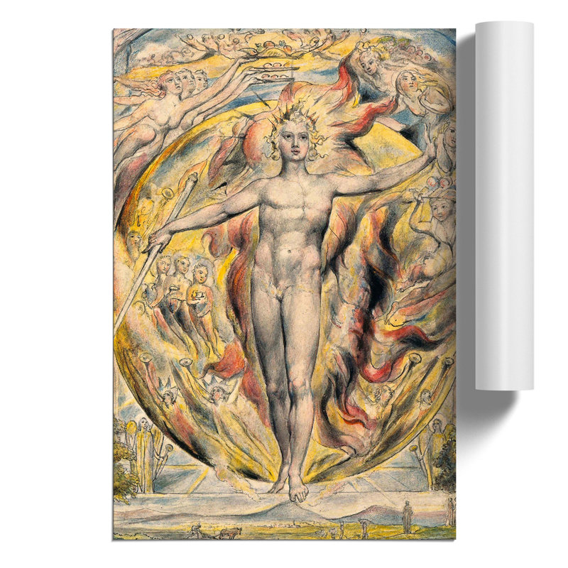 Sun at His Eastern Gate by William Blake - Frameless Print, 42cm H x 30cm W x 0.1cm D