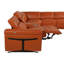 Canapé modulaire en L sept pièces Camel
