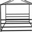Metal house-shaped platform bed, black, extra-large-121069851