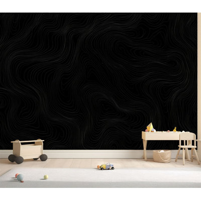 Papier peint adhésif, carte topographique, carte topographique, contour, lignes, contour, papier auto-adhésif amovible, décoration murale pour salon, chambre à coucher H 69 po x l 96 po