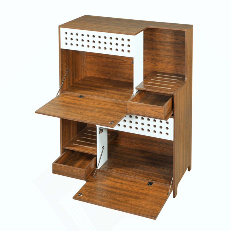 Meuble moderne pour chat 2 en 1, table d'appoint pour litière pour chat, maison pour chat avec rangement, pour 2 petits et moyens chats
