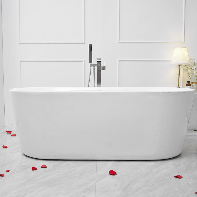 Floor Tub Spout with Diverter, Brushed Nickel