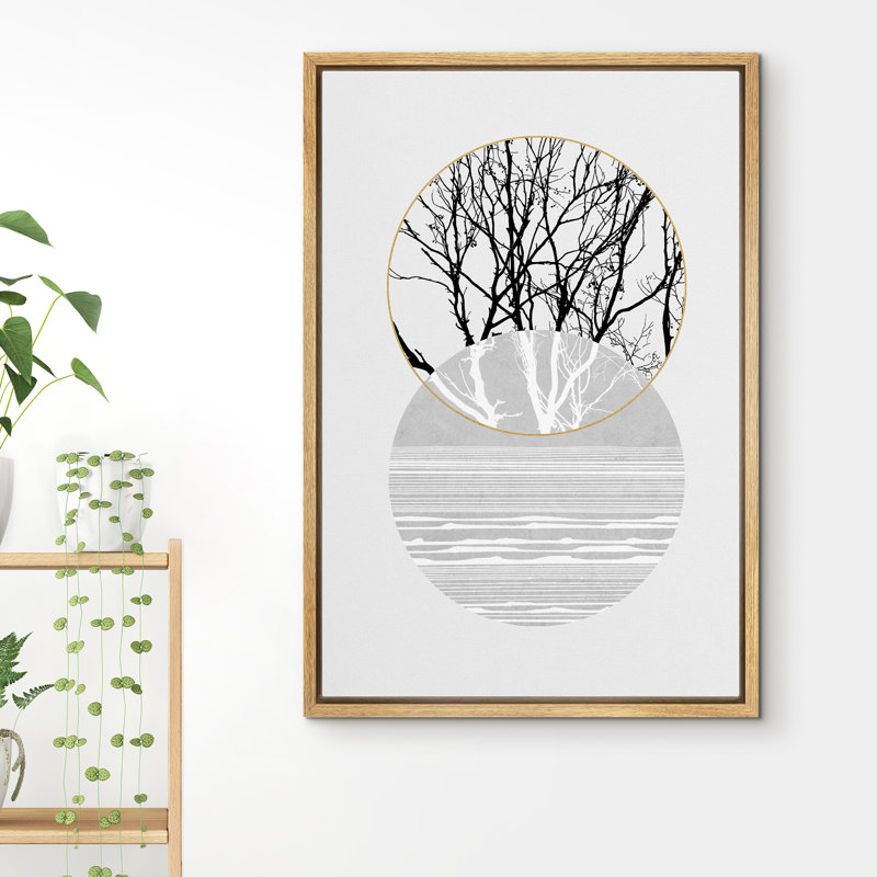 Print, Brown Framed, 36" H x 24" W x 1.5" D