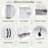 Hall Tree With Bench, Top Cubbies, Bottom Storage Space, Cabinets And Hooks-1678683083