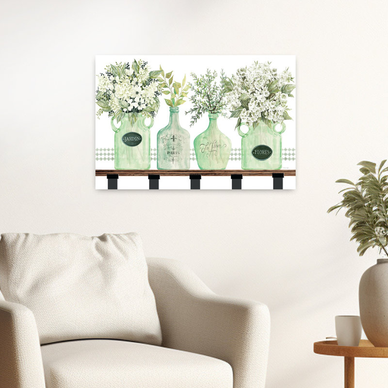 Shades of Celadon, art floral, H 16 po x l 24 po