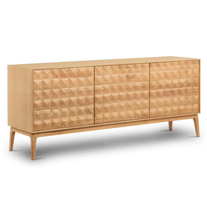 Abbie 71" Wood Sideboard in American White Oak, Oak