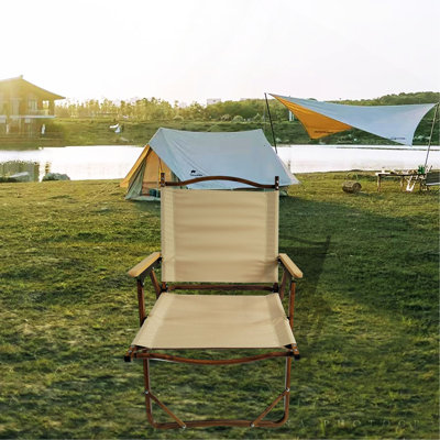 Comfy Foldable And Portable Chair With Armrests Aluminium Frame, Travel Kermit Chair Easy To Fold And Carry,Set Of 4