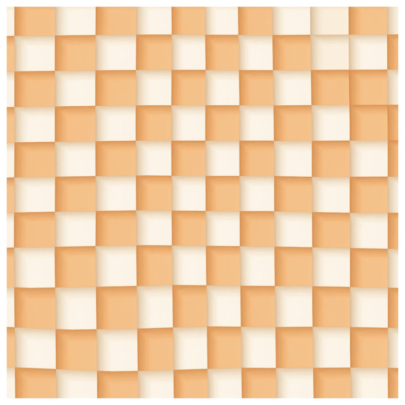 Housses de couette orange et blanches à carreaux, Twin