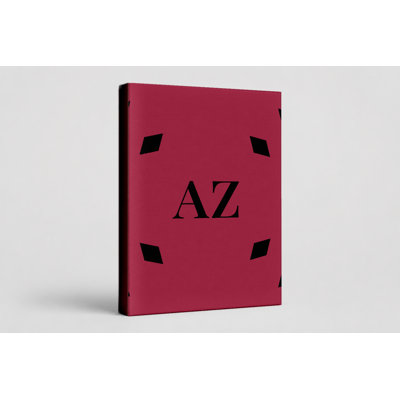 Arizona Football City couleurs monogramme de diamant de luxe - noir rouge - art mural sur toile