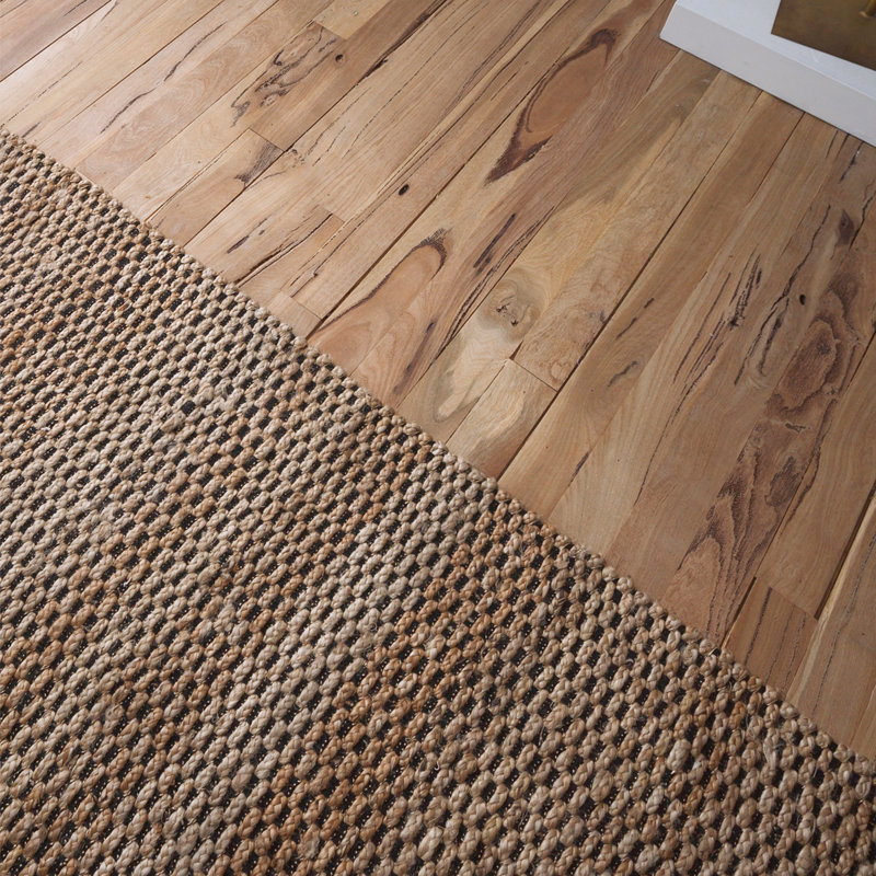 River Geometric Area Rug in Brown/Black, Runner 2'7" x 13'1"