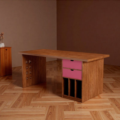 Bureau d'écriture rétro avec rangement en buis durable