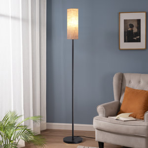 Osblek 65'' Traditional Floor Lamp with Remote Control and Bulb Included(incomplete missing light)