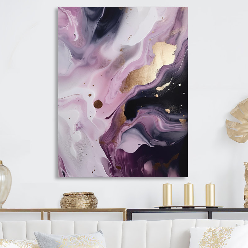 Décoration murale encre électrique en marbre V, H 20 po x l 12 po x P 1 po