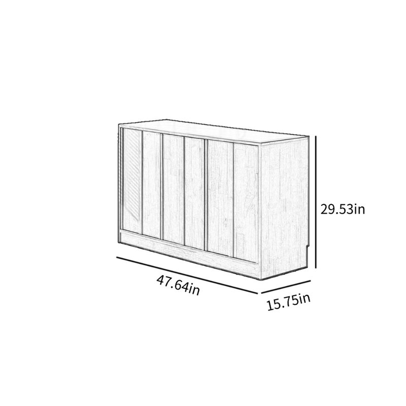 Armoire d'appoint de sol, 29.53" H x 47.64" W x 15.75" D