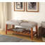 Banc en tissu gris clair Charla-222646617